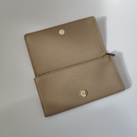 Authentic BALENCIAGA Chevre Gold Metallic Edge Hardware Zip Around Wallet - Picture 11 of 11